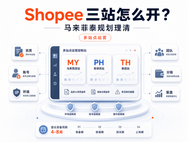 Shopee 多站点运营攻略:马来、菲律宾、泰国三站规划的完整步骤