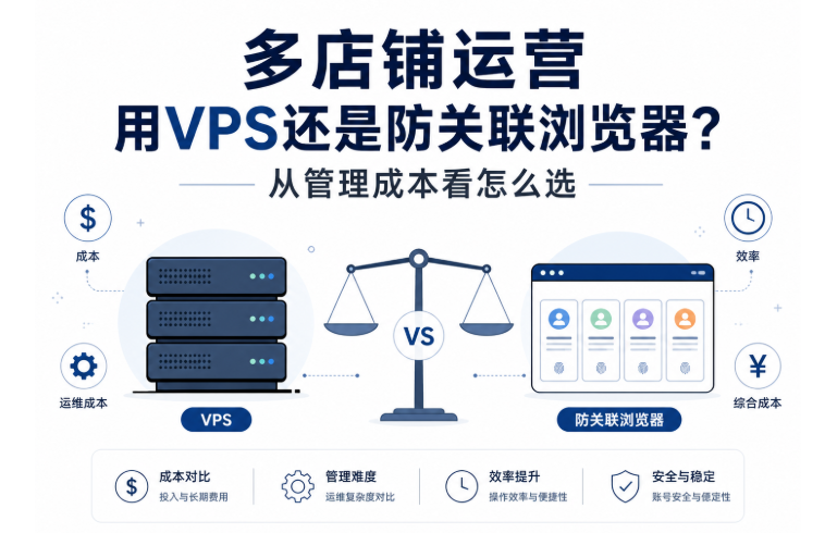 多店铺运营用VPS还是防关联浏览器？从管理成本看怎么选