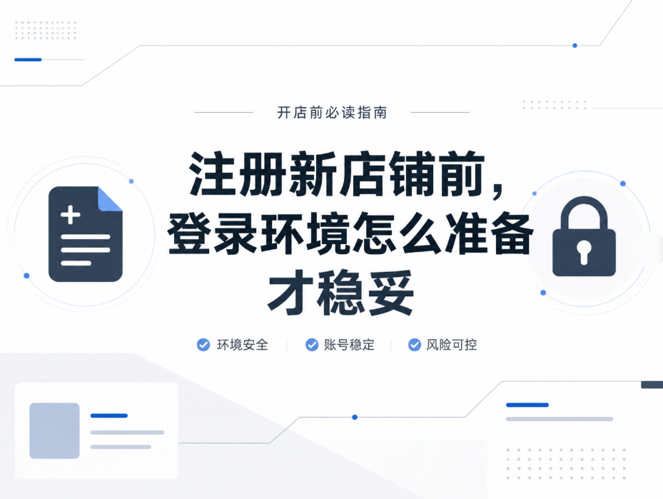 注册新店铺前，登录环境怎么准备才稳妥