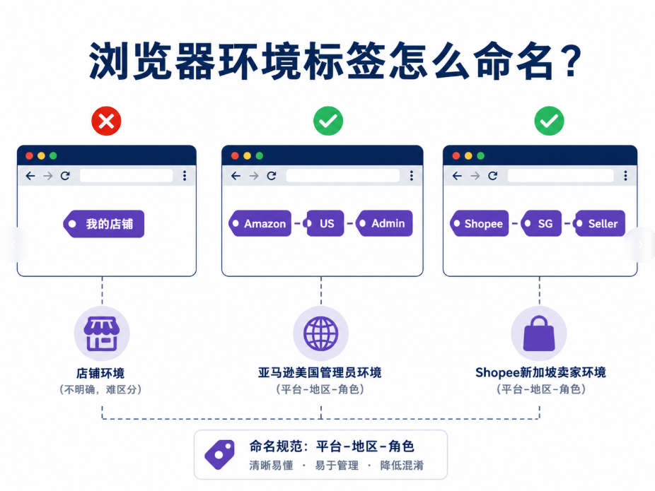 浏览器环境标签怎么命名？多店铺团队别只写店铺名
