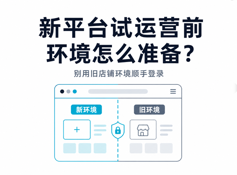 新平台试运营前环境怎么准备？别用旧店铺环境顺手登录