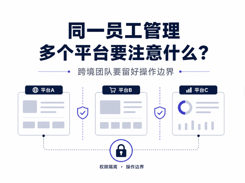 同一员工管理多个平台要注意什么？跨境团队要留好操作边界